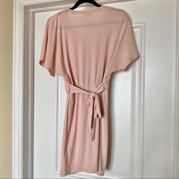 ASOS Wrap Dress In Crepe | Pink - Picture 4 of 5